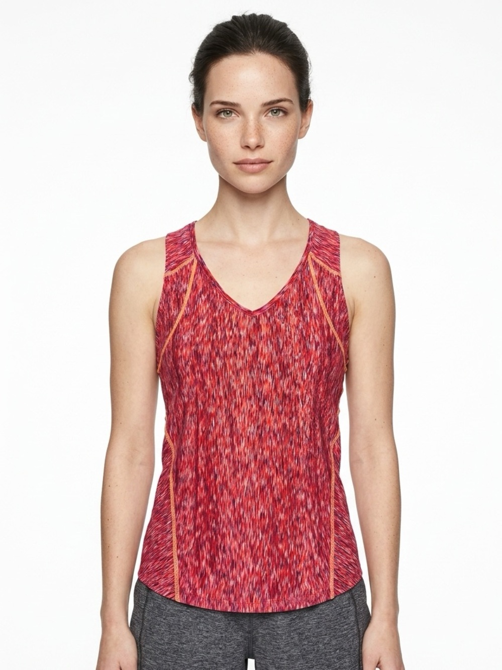 ATHLETA | Watermelon Pop Space Dye V-Neck Tank Top Women’s Size Medium